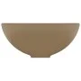 Luxury round matte cream ceramic washbasin 32.5x14 cm by vidaXL, Sinks - Ref: Foro24-146974, Price: 51,00 €, Discount: %