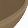 Lavabo de lujo redondo cerámica crema mate 32,5x14 cm de vidaXL, Lavabos - Ref: Foro24-146974, Precio: 62,87 €, Descuento: %