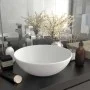 Rundes Badezimmerwaschbecken aus mattweißer Keramik von vidaXL, Sinkt - Ref: Foro24-146976, Preis: 62,61 €, Rabatt: %