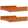 Cajones de cama 2 uds madera maciza de pino marrón cera de , Camas y accesorios - Ref: Foro24-847170, Precio: 80,95 €, Descue...
