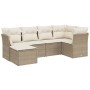 Juego de sofás jardín con cojines 6 pzas ratán sintético beige de , Conjuntos de jardín - Ref: Foro24-3263174, Precio: 410,18...