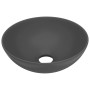 Lavabo de cuarto de baño redondo cerámica gris oscuro de vidaXL, Lavabos - Ref: Foro24-146983, Precio: 47,76 €, Descuento: %