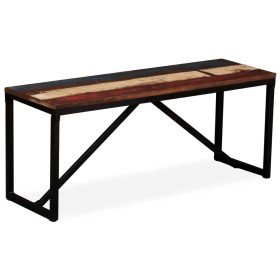 Banco de madera maciza reciclada 110x35x45 cm en Bancos para recibidores y almacenamiento | Comprar online en Foru.es