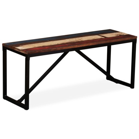 Banco de madera maciza reciclada 110x35x45 cm en Bancos para recibidores y almacenamiento | Comprar online en Foru.es