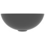 Lavabo de cuarto de baño redondo cerámica gris oscuro de vidaXL, Lavabos - Ref: Foro24-146983, Precio: 47,76 €, Descuento: %