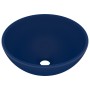 Lavabo de lujo redondo cerámica azul oscuro mate 32,5x14 cm de vidaXL, Lavabos - Ref: Foro24-146968, Precio: 59,64 €, Descuen...
