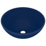 Luxury round ceramic dark blue matte washbasin 32.5x14 cm by vidaXL, Sinks - Ref: Foro24-146968, Price: 58,72 €, Discount: %