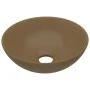 Matte Cream Ceramic Round Bathroom Sink by vidaXL, Sinks - Ref: Foro24-146985, Price: 62,86 €, Discount: %