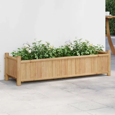 Jardinera de bambú 100x30x25 cm de , Maceteros y jardineras - Ref: Foro24-366461, Precio: 80,44 €, Descuento: %