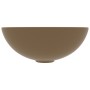 Lavabo de cuarto de baño redondo cerámica crema mate de vidaXL, Lavabos - Ref: Foro24-146985, Precio: 64,03 €, Descuento: %