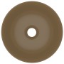Lavabo de cuarto de baño redondo cerámica crema mate de vidaXL, Lavabos - Ref: Foro24-146985, Precio: 64,03 €, Descuento: %