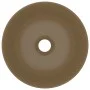 Matte Cream Ceramic Round Bathroom Sink by vidaXL, Sinks - Ref: Foro24-146985, Price: 62,86 €, Discount: %