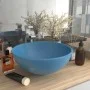 Luxury round sink in light blue matte ceramic 32.5x14 cm by vidaXL, Sinks - Ref: Foro24-146967, Price: 48,00 €, Discount: %