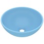 Lavabo de lujo redondo cerámica azul claro mate 32,5x14 cm de vidaXL, Lavabos - Ref: Foro24-146967, Precio: 60,03 €, Descuent...