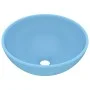 Luxury round sink in light blue matte ceramic 32.5x14 cm by vidaXL, Sinks - Ref: Foro24-146967, Price: 48,00 €, Discount: %