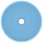 Luxury round sink in light blue matte ceramic 32.5x14 cm by vidaXL, Sinks - Ref: Foro24-146967, Price: 48,00 €, Discount: %