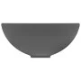 Matte dark gray round ceramic luxury washbasin 32.5x14 cm by vidaXL, Sinks - Ref: Foro24-146972, Price: 59,54 €, Discount: %