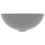 Lavabo de cuarto de baño redondo cerámica gris claro de vidaXL, Lavabos - Ref: Foro24-146982, Precio: 51,81 €, Descuento: %