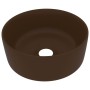 Lavabo de lujo redondo cerámica marrón oscuro mate 40x15 cm de vidaXL, Lavabos - Ref: Foro24-147017, Precio: 68,06 €, Descuen...