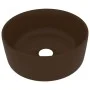 Mattes, dunkelbraunes, rundes Luxuswaschbecken aus Keramik, 40 x 15 cm von vidaXL, Sinkt - Ref: Foro24-147017, Preis: 67,08 €...