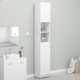 Armario de baño madera contrachapada blanco 32x25,5x190 cm de vidaXL, Muebles de baño - Ref: Foro24-802876, Precio: 76,31 €, ...