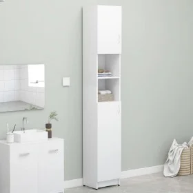 Badezimmerschrank aus weißem Sperrholz, 32 x 25,5 x 190 cm von vidaXL, Badezimmermöbel - Ref: Foro24-802876, Preis: 75,21 €, ...
