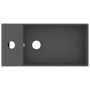 Lavabo con rebosadero cerámica gris oscuro de vidaXL, Lavabos - Ref: Foro24-146994, Precio: 60,90 €, Descuento: %