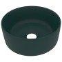 Lavabo de lujo redondo cerámica verde oscuro mate 40x15 cm de vidaXL, Lavabos - Ref: Foro24-147014, Precio: 84,10 €, Descuent...