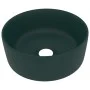 Mattes dunkelgrünes rundes Luxuswaschbecken aus Keramik 40x15 cm von vidaXL, Sinkt - Ref: Foro24-147014, Preis: 83,10 €, Raba...