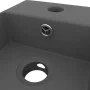 Dunkelgraues Keramikwaschbecken mit Überlauf von vidaXL, Sinkt - Ref: Foro24-146994, Preis: 60,44 €, Rabatt: %