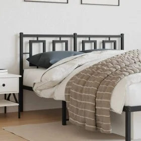 Cabecero de metal negro 140 cm de , Cabeceros y pies de cama - Ref: Foro24-374274, Precio: 51,29 €, Descuento: %