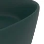 Mattes dunkelgrünes rundes Luxuswaschbecken aus Keramik 40x15 cm von vidaXL, Sinkt - Ref: Foro24-147014, Preis: 83,10 €, Raba...