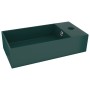 Lavabo con rebosadero cerámica verde oscuro de vidaXL, Lavabos - Ref: Foro24-146992, Precio: 82,58 €, Descuento: %