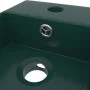Lavabo con rebosadero cerámica verde oscuro de vidaXL, Lavabos - Ref: Foro24-146992, Precio: 77,03 €, Descuento: %