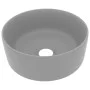 Mattes hellgraues rundes Luxuswaschbecken aus Keramik 40x15 cm von vidaXL, Sinkt - Ref: Foro24-147015, Preis: 67,84 €, Rabatt: %