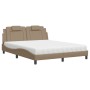 Cama con colchón cuero sintético capuchino 160x200 cm de , Camas y somieres - Ref: Foro24-3208807, Precio: 419,65 €, Descuent...