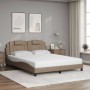 Cama con colchón cuero sintético capuchino 160x200 cm de , Camas y somieres - Ref: Foro24-3208807, Precio: 419,65 €, Descuent...