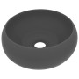 Lavabo de lujo redondo cerámica gris oscuro mate 40x15 cm de vidaXL, Lavabos - Ref: Foro24-147005, Precio: 69,44 €, Descuento: %
