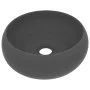 Luxuriöses rundes Keramikwaschbecken dunkelgrau matt 40x15 cm von vidaXL, Sinkt - Ref: Foro24-147005, Preis: 68,49 €, Rabatt: %