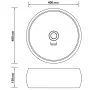 Luxuriöses rundes Keramikwaschbecken dunkelgrau matt 40x15 cm von vidaXL, Sinkt - Ref: Foro24-147005, Preis: 68,49 €, Rabatt: %