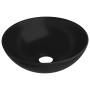 Lavabo de cuarto de baño redondo cerámica negro mate de vidaXL, Lavabos - Ref: Foro24-146986, Precio: 65,40 €, Descuento: %