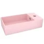 Lavabo con rebosadero cerámica rosa mate de vidaXL, Lavabos - Ref: Foro24-146988, Precio: 91,32 €, Descuento: %