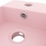 Lavabo con rebosadero cerámica rosa mate de vidaXL, Lavabos - Ref: Foro24-146988, Precio: 93,10 €, Descuento: %