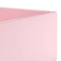 Lavabo con rebosadero cerámica rosa mate de vidaXL, Lavabos - Ref: Foro24-146988, Precio: 91,32 €, Descuento: %