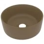 Luxury round matte cream ceramic sink 40x15 cm by vidaXL, Sinks - Ref: Foro24-147018, Price: 60,92 €, Discount: %