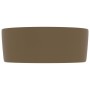 Lavabo de lujo redondo cerámica crema mate 40x15 cm de vidaXL, Lavabos - Ref: Foro24-147018, Precio: 71,77 €, Descuento: %
