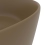 Lavabo de lujo redondo cerámica crema mate 40x15 cm de vidaXL, Lavabos - Ref: Foro24-147018, Precio: 71,77 €, Descuento: %