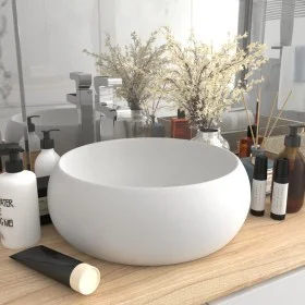 Lavabo de lujo redondo cerámica blanco mate 40x15 cm de vidaXL, Lavabos - Ref: Foro24-146998, Precio: 83,87 €, Descuento: %