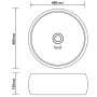 Lavabo de lujo redondo cerámica blanco mate 40x15 cm de vidaXL, Lavabos - Ref: Foro24-146998, Precio: 90,07 €, Descuento: %