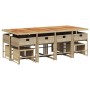 Set comedor de jardín con cojines 13 pzas ratán sintético beige de , Conjuntos de jardín - Ref: Foro24-3278115, Precio: 646,2...